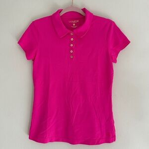 Lilly Pulitzer Luxletic Size Small Frida Scallop Golf Polo Bright Pink